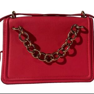 Zara Crossbody Handbag for womens Cherry Strawberry Red With Golden Chain